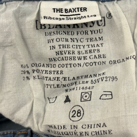 Blanknyc The Baxter Ribcage Straight Leg Women's size 28 Medium Blue Denim Jeans - Picture 3 of 4